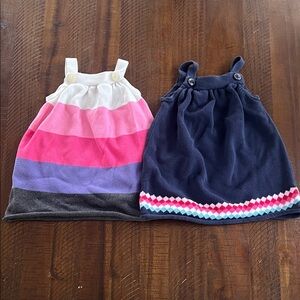 Great🎉 Condition GYMBOREE Striped and Navy Sweater Dresses Girls 2T